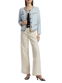 Lark Collarless Tweed Jacket