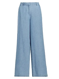 Claude Denim Wide-Leg Pants
