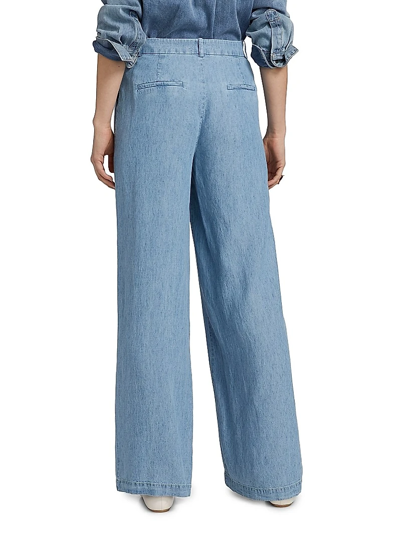 Claude Denim Wide-Leg Pants