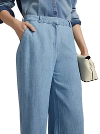 Claude Denim Wide-Leg Pants