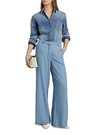 Claude Denim Wide-Leg Pants