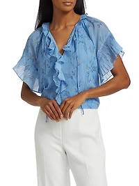 Prism Floral Ruffled Blouse