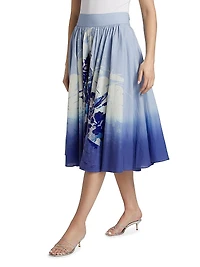 Selwyn Embellished Cotton Midi-Skirt