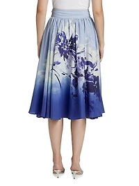 Selwyn Embellished Cotton Midi-Skirt