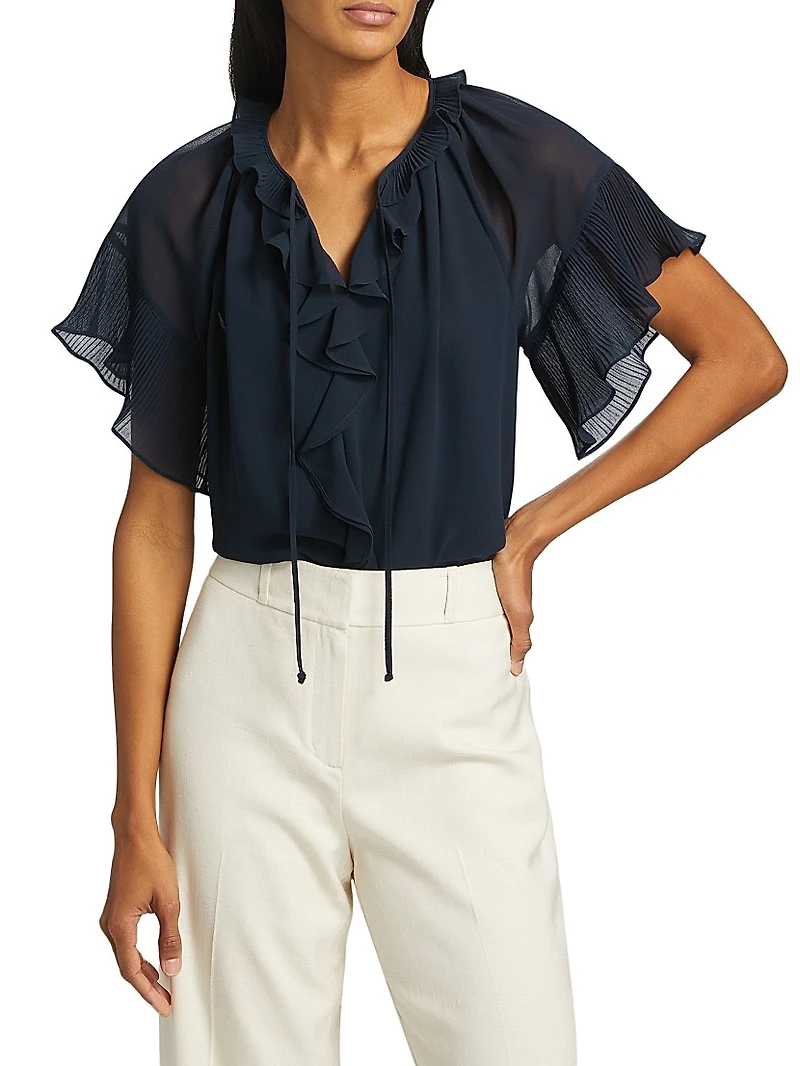 Vale Ruffled Chiffon Blouse