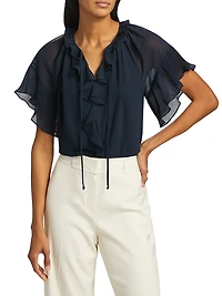Vale Ruffled Chiffon Blouse