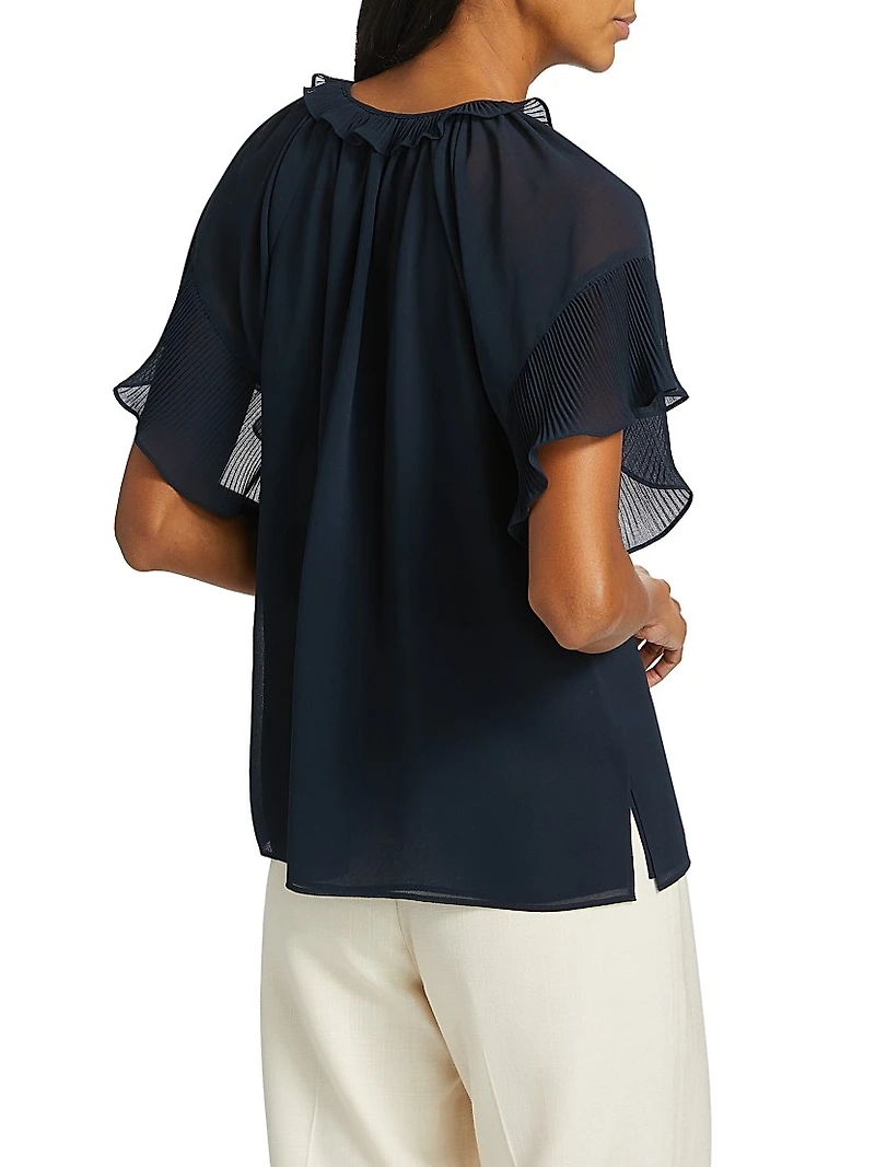 Vale Ruffled Chiffon Blouse