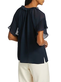 Vale Ruffled Chiffon Blouse