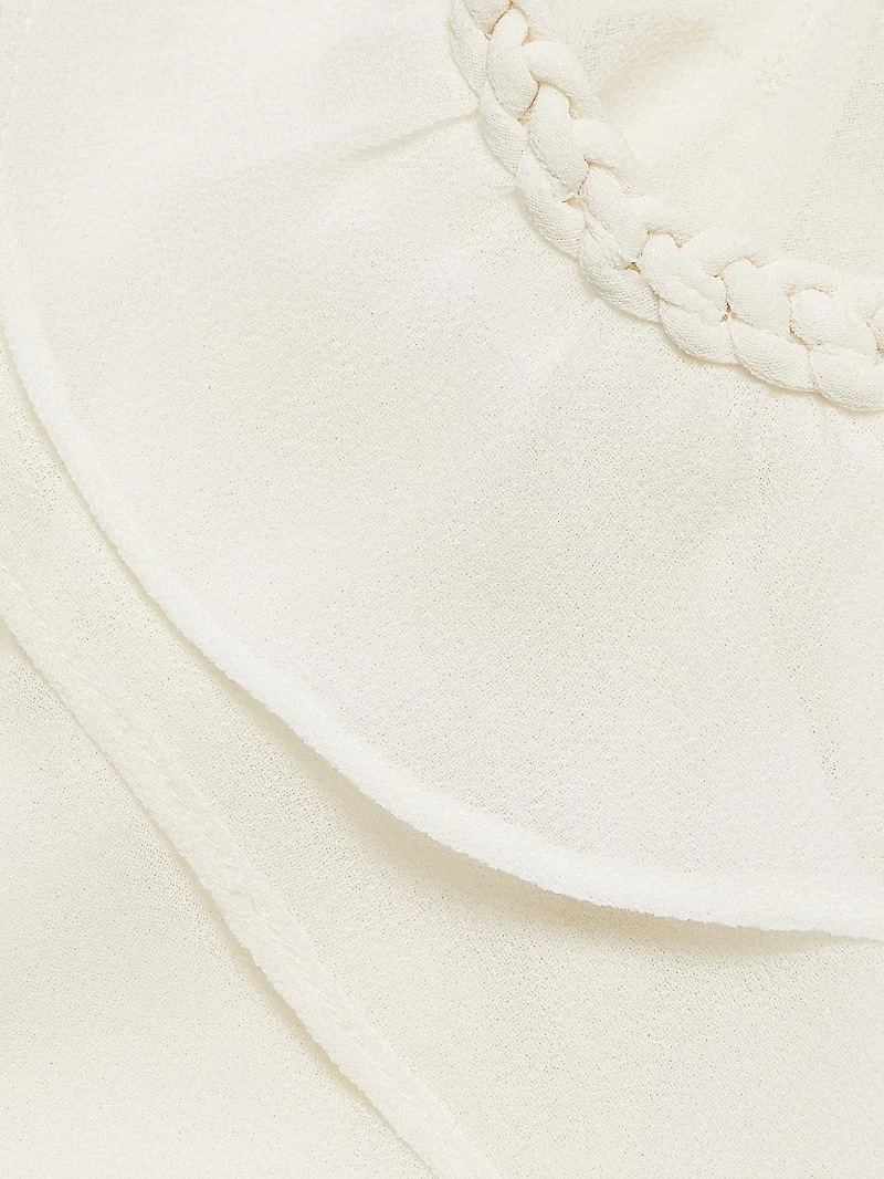 Bali Ruffled Crepe Chiffon Blouse