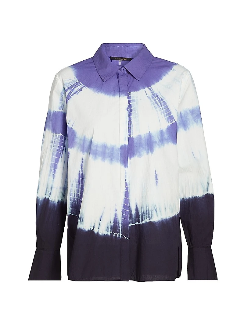 Cadia Tie-Dye Cotton Blouse