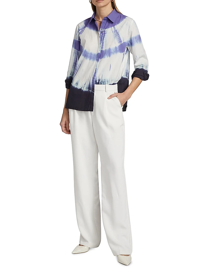 Cadia Tie-Dye Cotton Blouse