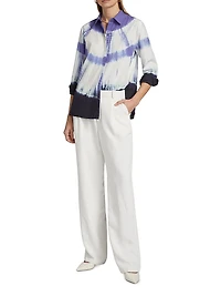 Cadia Tie-Dye Cotton Blouse