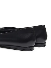 Barsi Pointed-Toe Leather Ballerina Flats
