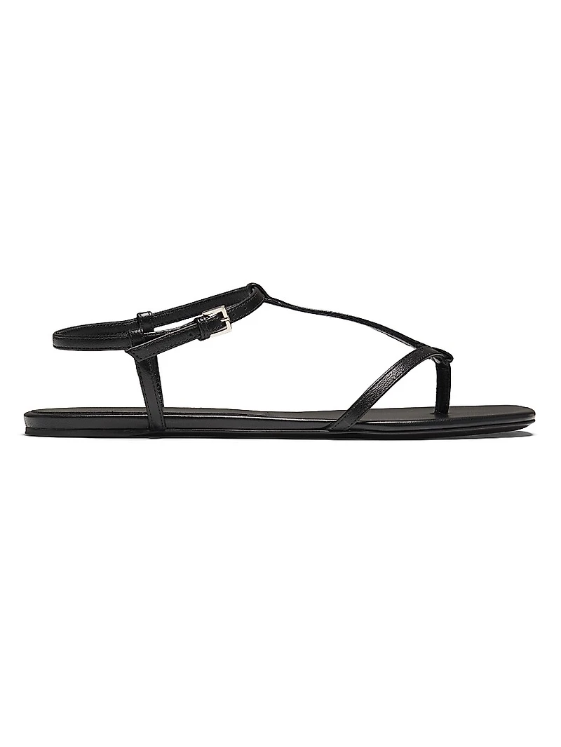 Amaru Leather T-Strap Sandals