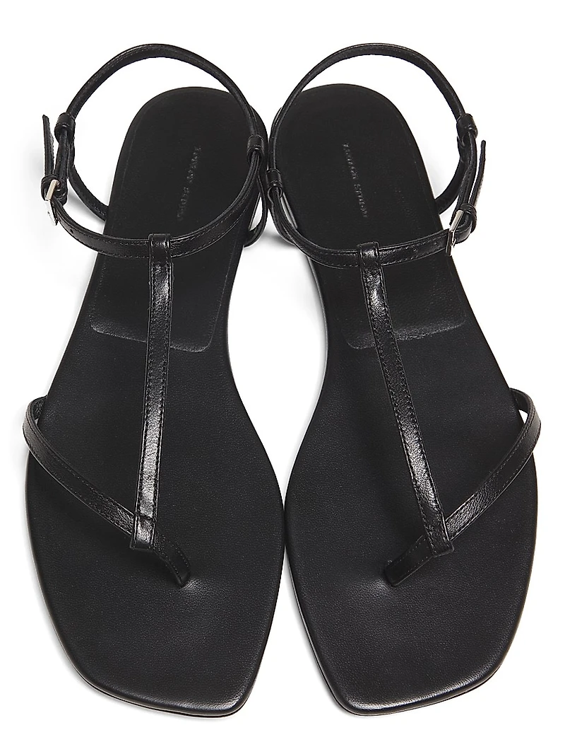 Amaru Leather T-Strap Sandals