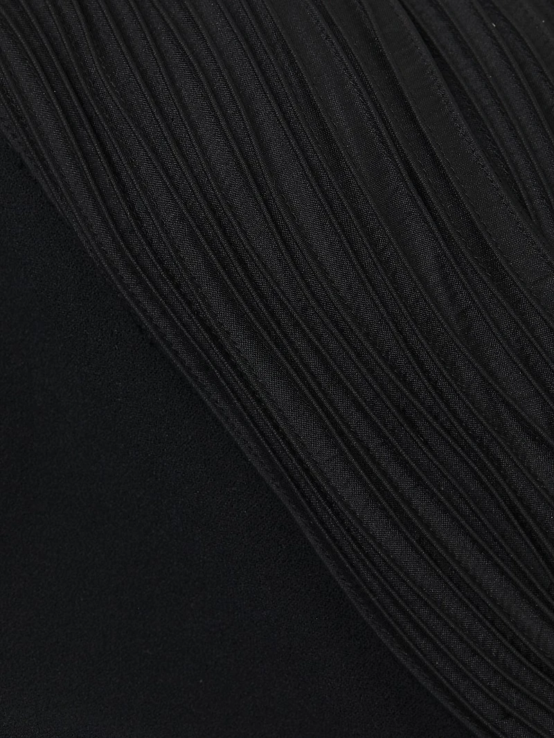 Crêpe Knit One-Shoulder Mermaid Gown