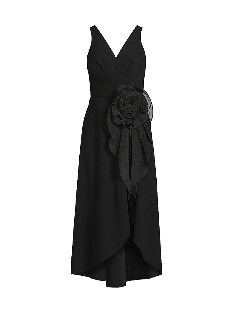 Knit Crepe Midi-Dress