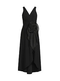 Knit Crepe Midi-Dress