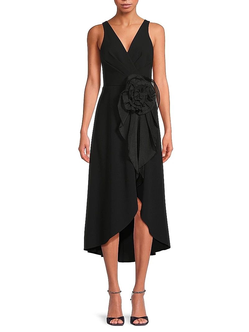 Knit Crepe Midi-Dress