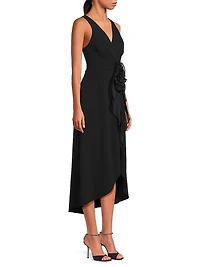 Knit Crepe Midi-Dress