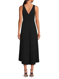 Knit Crepe Midi-Dress