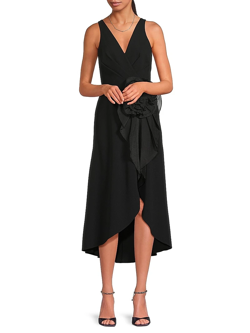 Knit Crepe Midi-Dress