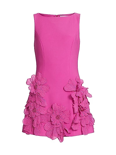Janelle Floral Appliqué Minidress