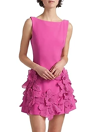 Janelle Floral Appliqué Minidress