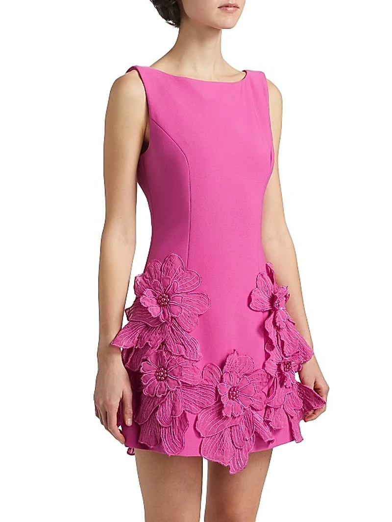 Janelle Floral Appliqué Minidress