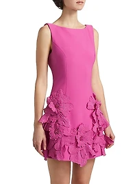 Janelle Floral Appliqué Minidress