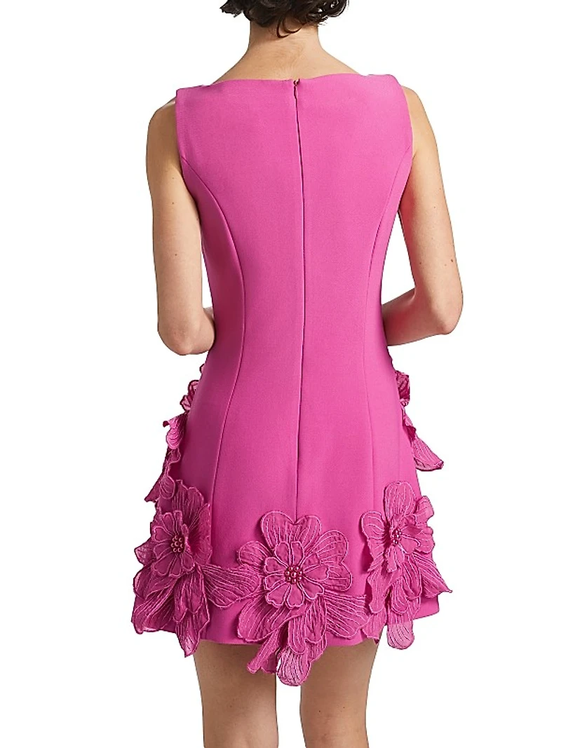 Janelle Floral Appliqué Minidress