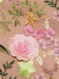 Aella Floral Appliqué Minidress