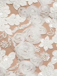Vonni Floral Lace Strapless Minidress