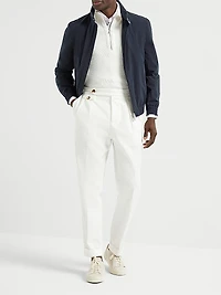 Striped Poplin Slim Fit Shirt with Button Down Collar