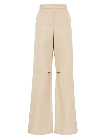 Cotton and Linen Cover Ergonomic Loose Trousers