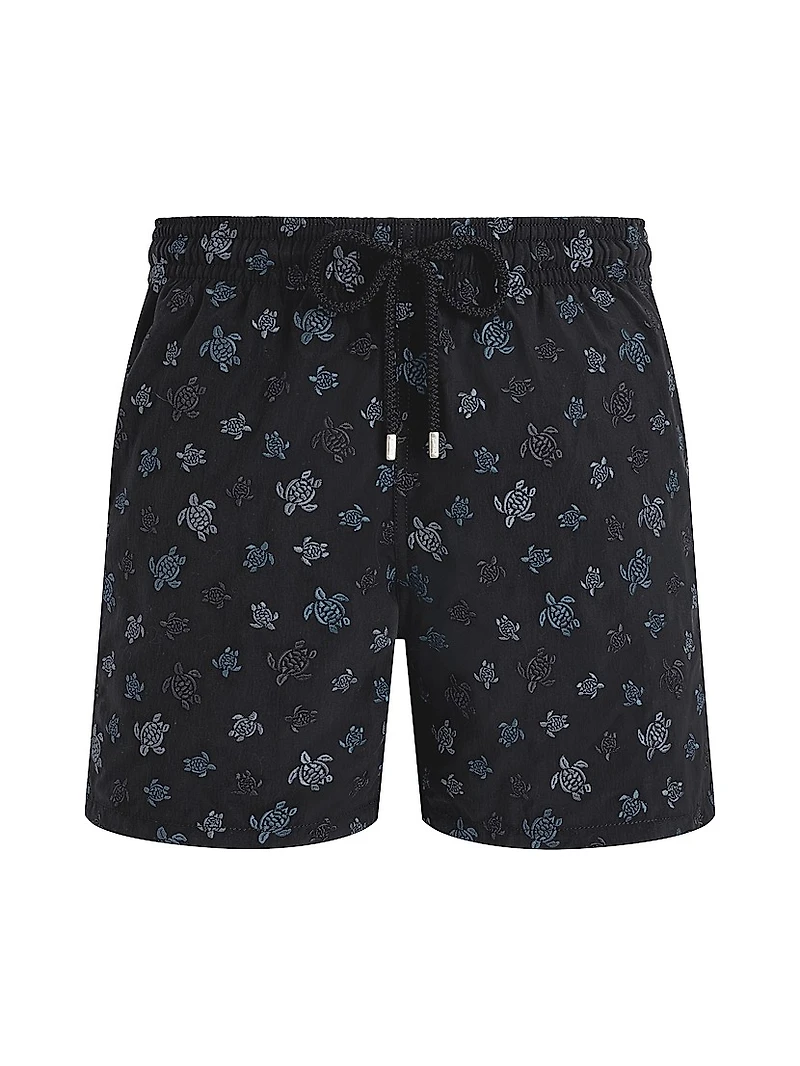 Embroidered Ronde des Tortues Swim Trunks