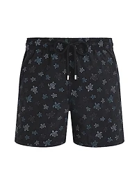 Embroidered Ronde des Tortues Swim Trunks