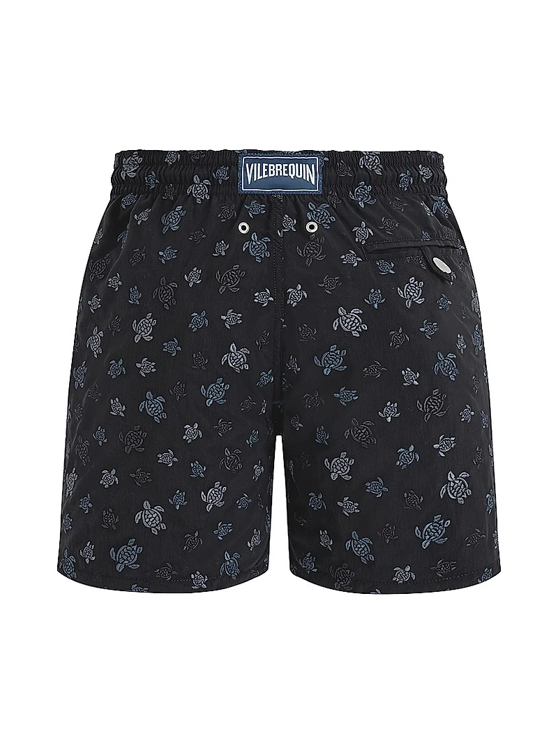 Embroidered Ronde des Tortues Swim Trunks