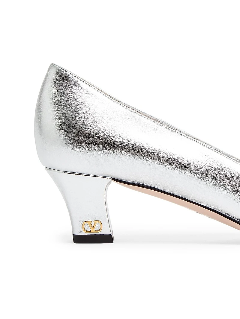 Preshoes 45MM Crystals Laminated Nappa Pumps