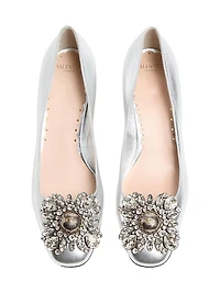 Preshoes 45MM Crystals Laminated Nappa Pumps