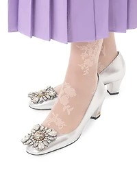 Preshoes 45MM Crystals Laminated Nappa Pumps