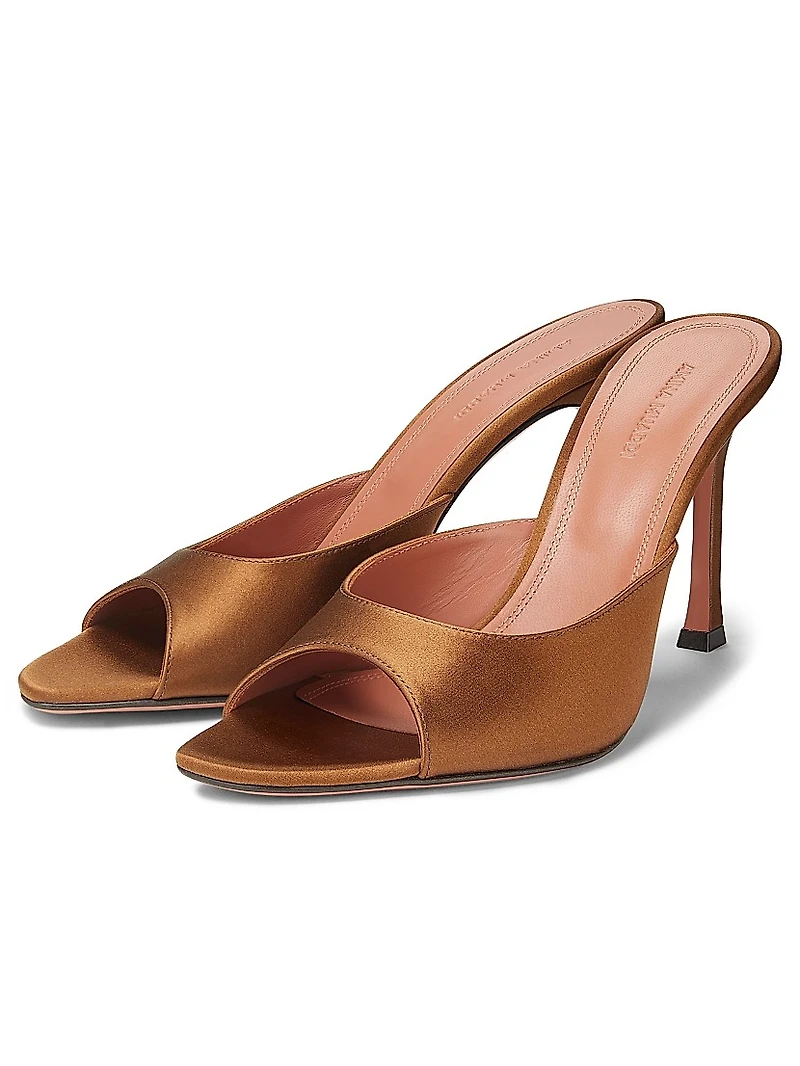 Amina Muaddi Leather Sandals