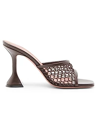 Lupita 95MM Mesh & Leather Mules