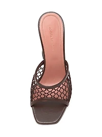 Lupita 95MM Mesh & Leather Mules