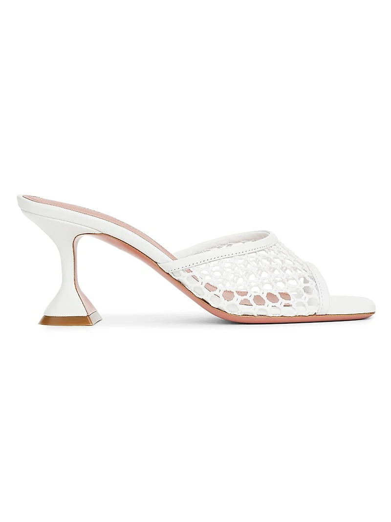 Lupita 70MM Mesh & Leather Mules