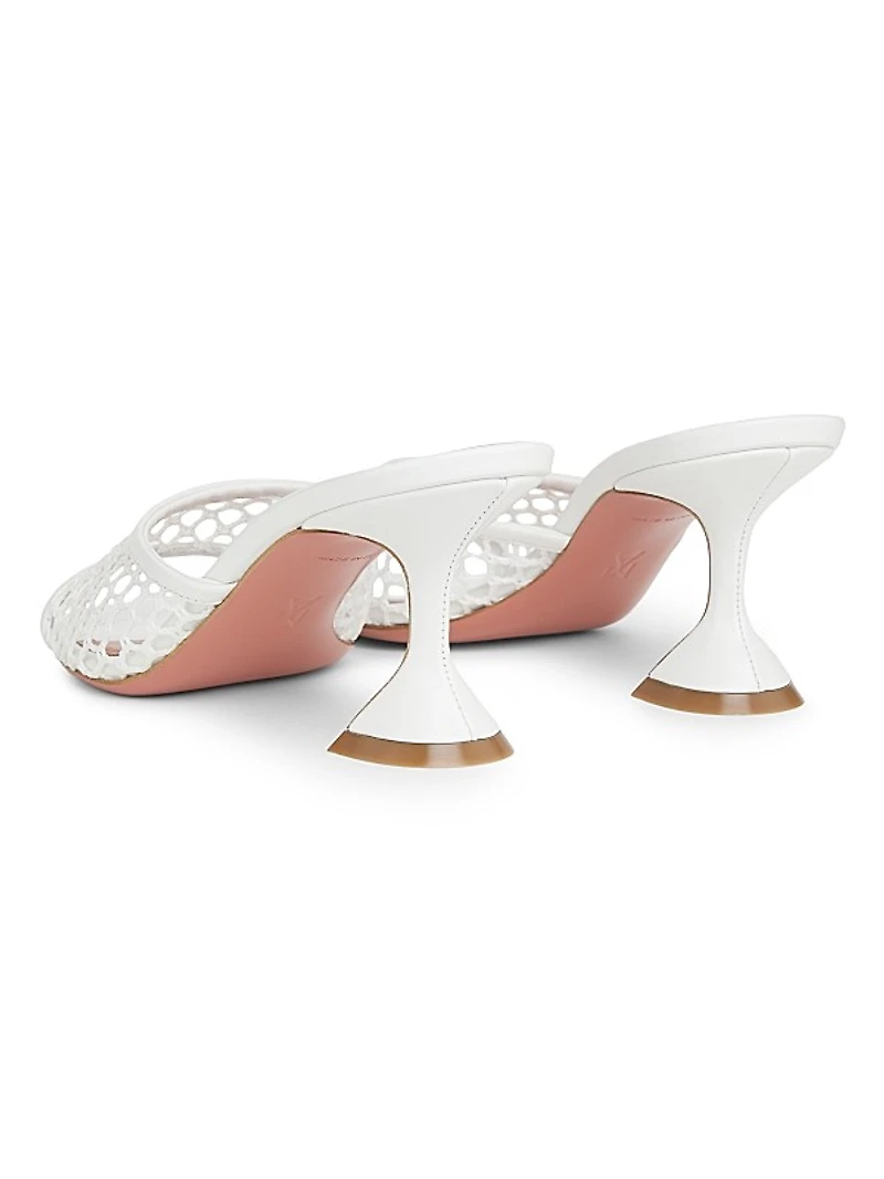 Lupita 70MM Mesh & Leather Mules