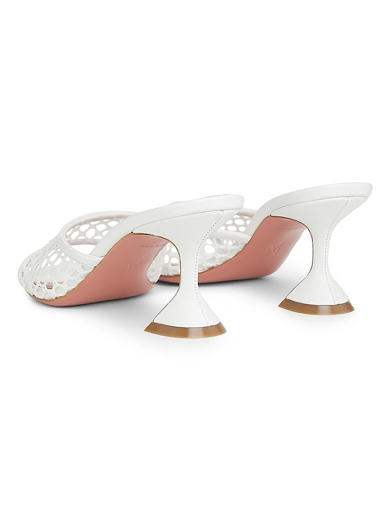 Lupita 70MM Mesh & Leather Mules