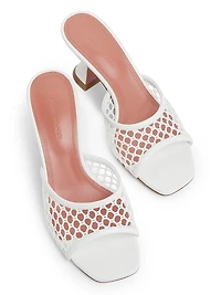 Lupita 70MM Mesh & Leather Mules