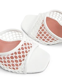 Lupita 70MM Mesh & Leather Mules