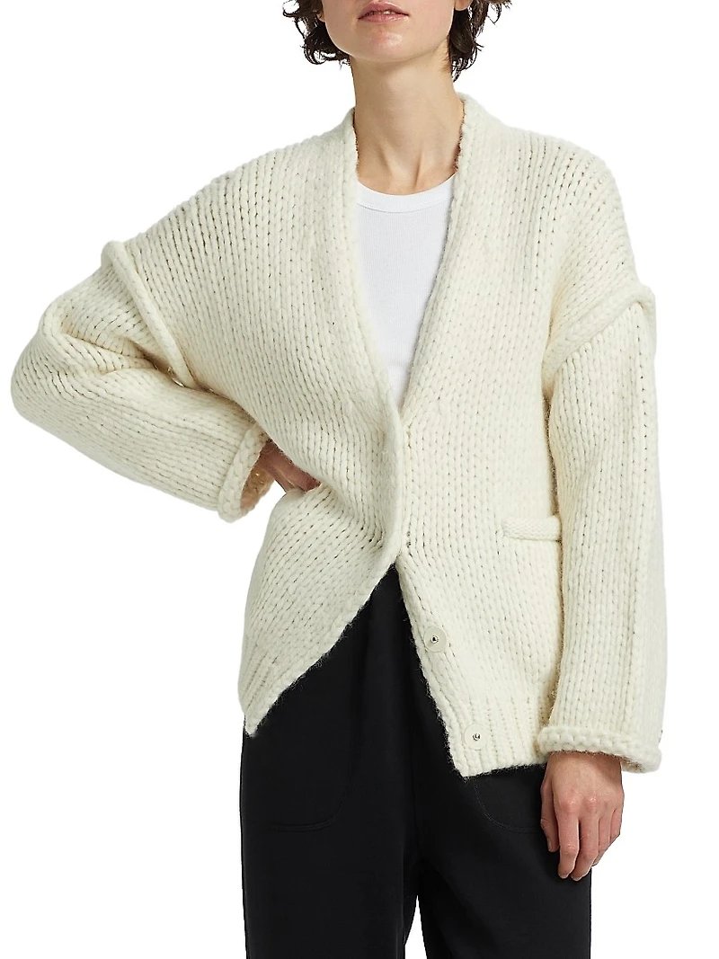 Lofty Wool Whipstitch Cardigan